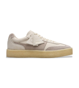 Clarksvoor mannen. 26181125 Leren sneakers Tor 80 beige (45), Plat, Veters, Casual