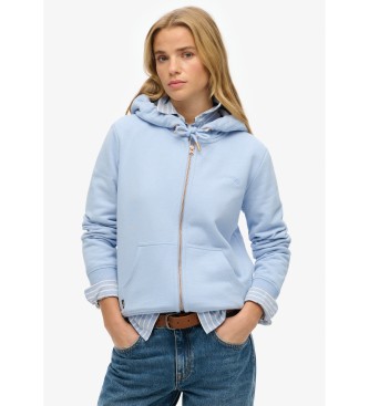 Superdry para mujer. W2012358A Sudadera Essential azul (M), Casual, Algodón, Sostenible