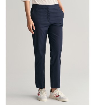 Gant para mujer. 4150237 Pantalón Slim Fit Cigarette marino (36), Casual, Algodón