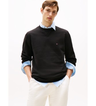 Tommy Hilfigervoor mannen. MW0MW37232 Essential Fleece Crewneck trui zwart (XXL), Casual, Polyester