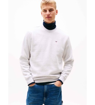 Tommy Jeans para hombre. DM0DM20741 Sudadera de felpa peinada gris (S), Casual, Algodón