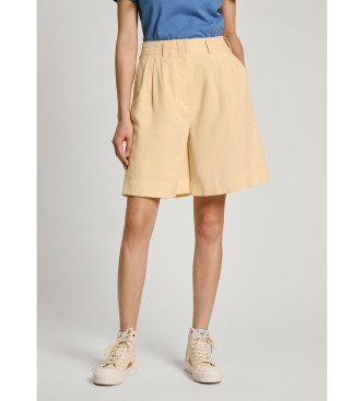 Pepe Jeans para mujer. PL801138 Short Ava amarillo (L), Casual, Lyocell