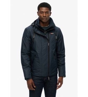 Superdry para hombre. M5012100A Hooded Mtn Windbreaker Jacket (S), Casual, Poliéster Reciclado, Sostenible, Marino