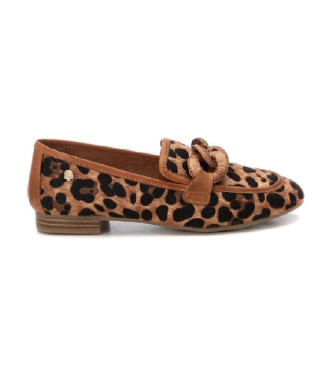 Carmela para mujer. 16231604-LEOPARDO Mocasines 162316 marrón (40), Plano, Ninguno, Casual, Animal print