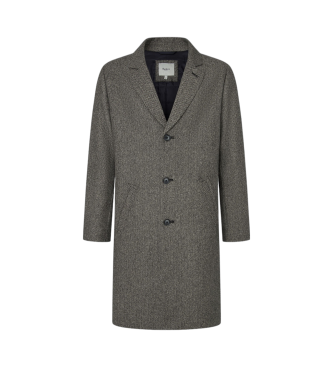 Pepe Jeans para hombre. PM403024 Abrigo Tolson gris (XL), Casual, Lana
