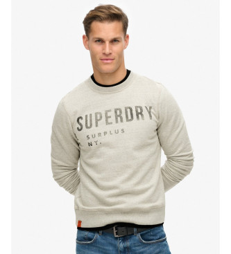 Superdry para hombre. M2013709A Sudadera Surplus beige (M), Casual, Algodón