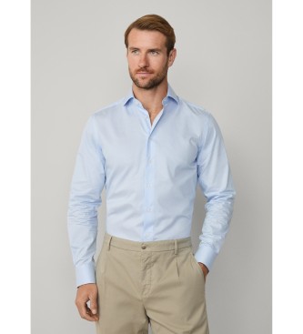 Hackett London para hombre. HM3010493 Camisa Formal Bengal azul (157), Casual, Fiesta, Algodón, Clásico, Manga larga