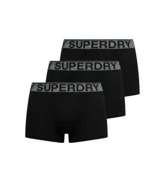 Superdry para hombre. M3110450B Pack de 3 Bóxers Marca negro (M), Homewear, Algodón