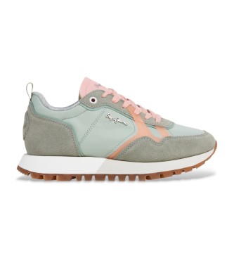 Pepe Jeans para mujer. PLS400001 Zapatillas Ari Snug multicolor (38), Piel, Plano, Cordones, Casual