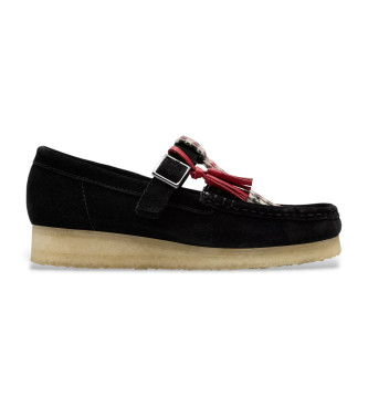 Clarks para mujer. 26183811 Zapatos Wallabee T Bar negro (39), 3 a 5cm, Hebilla, Casual