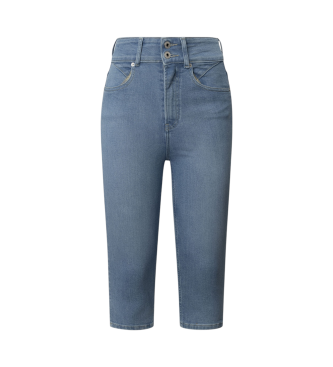 Pepe Jeans para mujer. PL801185ND0 Bermuda Contour azul (33), Casual, Algodón, Denim