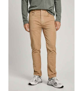 Pepe Jeans para hombre. PM211756 Pantalón de pana 5 bolsillos Corduroy beige (36), Casual, Algodón