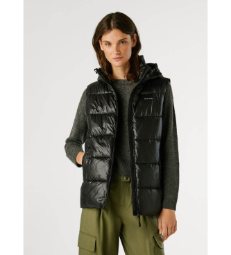 Pepe Jeans für Damen. PL4024359 Sussy Weste schwarz (S), Lässig, Polyamid