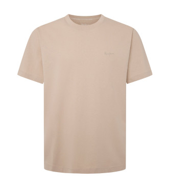 Pepe Jeans para hombre. PM509206 Camiseta Connor beige (L), Casual, Algodón, Manga corta