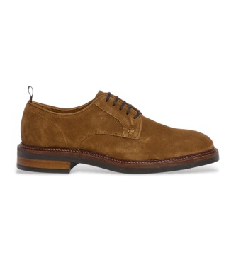 Hackett London para hombre. HMS21487 Zapatos de Piel Egmont Fine marrón (40), Plano, Cordones, Casual, Fiesta, Clásico