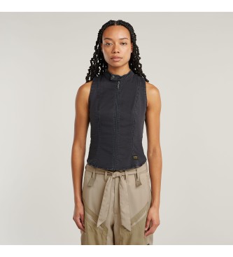 G-Star para mujer. D26131-C106-G476 Top sin mangas negro (L), Casual, Sin mangas / Tirantes, Algodón Orgánico, Sostenible