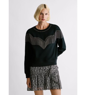 Pepe Jeans para mujer. PL5800026 Sudadera Estella negro (M), Casual, Algodón