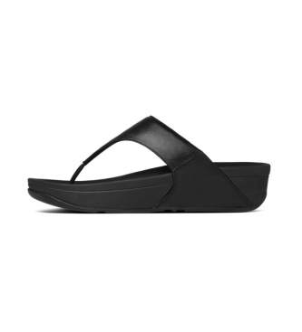 Fitflop para mujer. I88-001 Sandalias de piel Lulu negro (37), 1 a 3cm, Ninguno, Casual