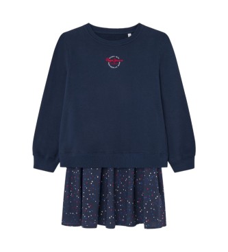 Pepe Jeans para niña. PG951678 Vestido Tilda marino (14años= 164cm), Casual, Manga larga, Sostenible, moda infantil