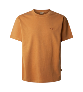 Pepe Jeans para hombre. PM508664 Camiseta Jacko naranja (L), Casual, Algodón, Manga corta, Sostenible