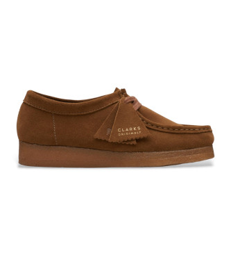Clarks para mujer. 26168668 Zapatos de piel Wallabee marrón (39), Plano, Cordones, Casual