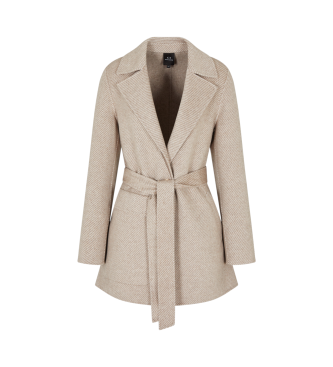 A|X Armani Exchange para mujer. XW000692AF16201M1088 Abrigo Modern marrón (M), Casual, Lana, Poliéster