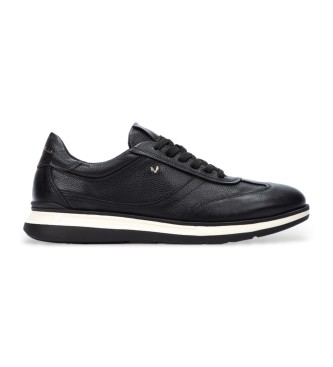 Martinelli para hombre. 1606-2743N Zapatillas de Piel Walden negro (44), Plano, Cordones, Casual