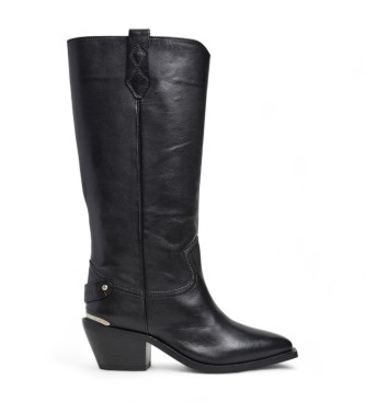Pepe Jeans para mujer. PLS50568 Botas de piel April Neutral negro (40), 5 a 8cm, Ninguno, Casual