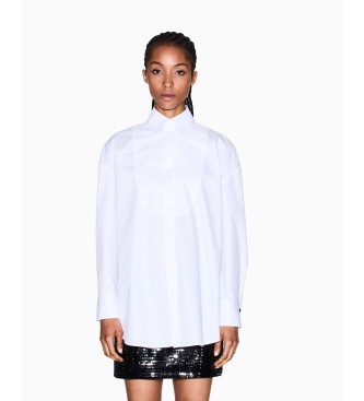 A|X Armani Exchange para mujer. XW000706AF12812U0002 Camisa Elect blanco (S), Casual, Algodón, Clásico, Manga larga