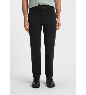 Boss For Man. 50510917 Black Tapered Chino Trousers (34/34), Casual, Cotton