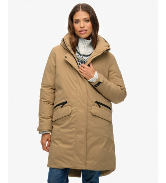 Superdry para mujer. W5011983A Parka City Fishtail Acolchada beige (M), Casual, Poliéster