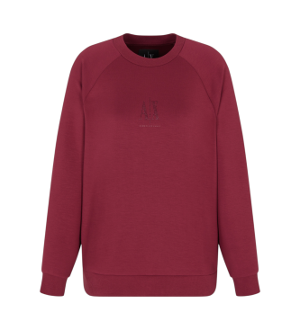 A|X Armani Exchange para mujer. XW000826AF13397UA343 Sudadera Present granate (M), Casual, Poliéster