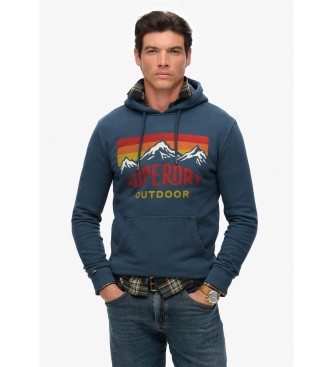 Superdry Para Hombre. M2014296A Sudadera Mountain Relaxed Azul (S), Casual, AlgodóN, Manga Larga-image