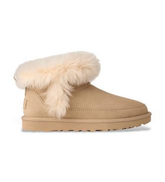 Ugg Para Mulher. 1173832 Classic Ultra Mini Chalet Leather Ankle Boots Bege (41), Couro, Plano, Nenhum, Casual, Homewear-image