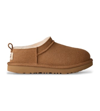 UGG unisex para niños. 1174410K Botines de Piel Classic Micro marrón (32.5), Plano, Ninguno, Casual, Homewear, moda infantil