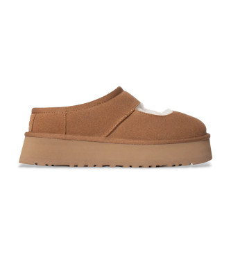 UGG para mujer. 1167612 Zapatillas de Piel Mary jane Bea marrón (37), Plano, Ninguno, Casual