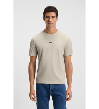 BOSS para hombre. 50473278 Camiseta TChup beige (XL), Casual, Algodón, Manga corta