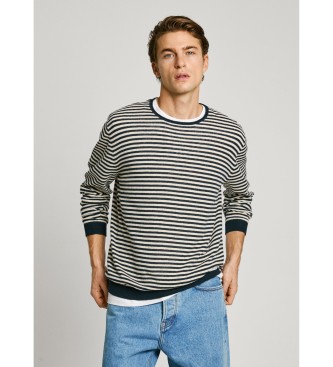 Pepe Jeans para hombre. PM702508 Jersey Layne rayas (L), Casual, Algodón, Sostenible, Marino