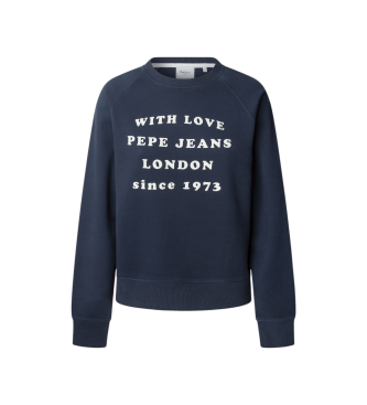 Pepe Jeans para mujer. PL5800011 Sudadera Bel marino (L), Casual, Algodón