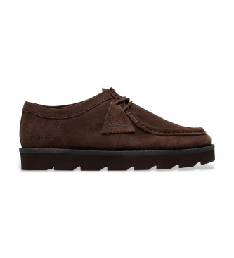 Clarks para hombre. 26182840 Zapatos Meare Walla marrón oscuro (43), Plano, Cordones, Casual
