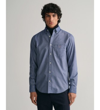 Gant para hombre. 3000200 Camisa Oxford Regular Fit azul (XXL), Casual, Algodón, Clásico, Manga larga