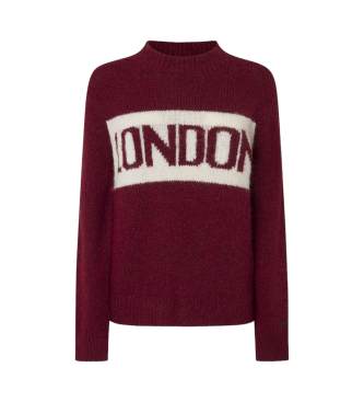 Pepe Jeans para mujer. PL702227 Jersey Hilda granate (M), Casual, Poliéster