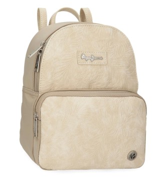 Pepe Jeans para mujer. 7142041 Mochila Jana 25cm beige (OSFA), Casual, Poliéster