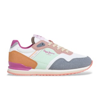 Pepe Jeans para mujer/niña. PGS400006 Zapatillas London Logo multicolor (35), Plano, Cordones, Casual, moda infantil