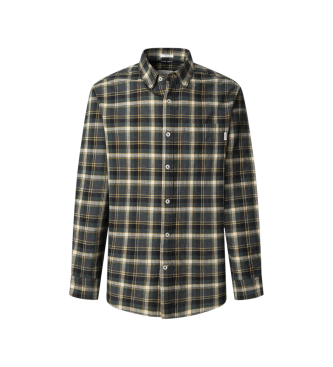 Pepe Jeans para hombre. PM308852 Camisa Aldo verde (XL), Casual, Algodón, Manga larga