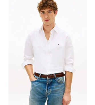 Tommy Hilfiger para hombre. MW0MW35774 Camisa Oxford de corte regular blanco (S), Casual, Algodón, Manga larga