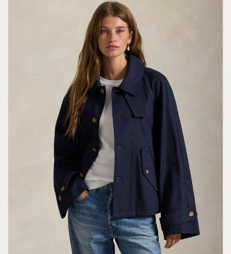 Polo Ralph Lauren para mujer. 211A93141003 Chaqueta de sarga de algodón marino (L), Casual