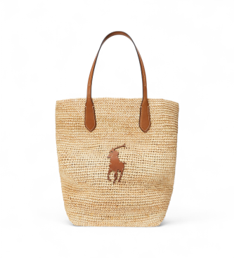 Para mujer. 428923661006 Bolso tote grande de rafia con Big Pony (OSFA), Casual