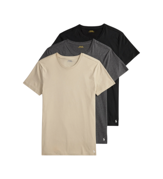 Polo Ralph Lauren Set de 3 camisetas de cuello redondo negro