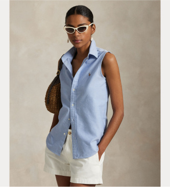 Para mujer. 211968896002 Camisa sin mangas Oxford (S), Casual, Algodón, Sin mangas / Tirantes